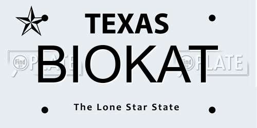 BIOKAT Texas License Plate