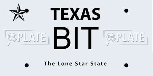 BIT Texas License Plate