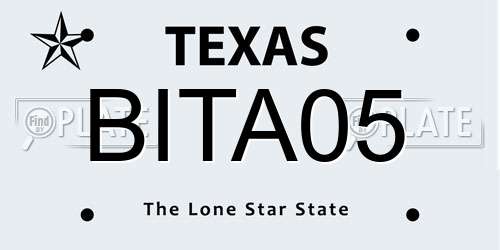 BITA05 Texas License Plate