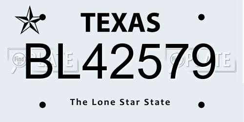 BL42579 Texas License Plate