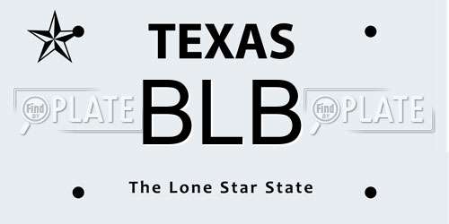 BLB Texas License Plate