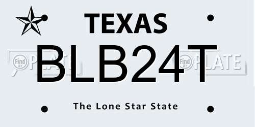 BLB24T Texas License Plate