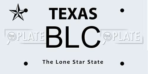 BLC Texas License Plate