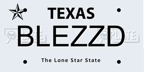 BLEZZD Texas License Plate