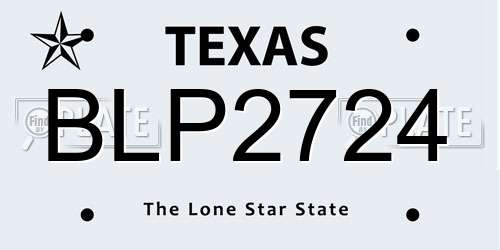 BLP2724 Texas License Plate