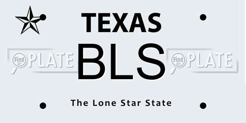 BLS Texas License Plate