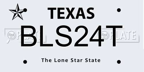 BLS24T Texas License Plate