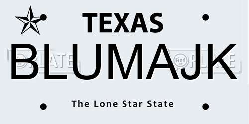 BLUMAJK Texas License Plate