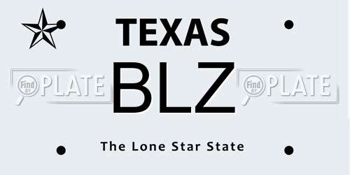 BLZ Texas License Plate
