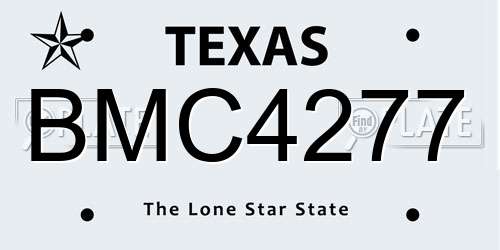 BMC4277 Texas License Plate