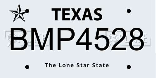 BMP4528 Texas License Plate