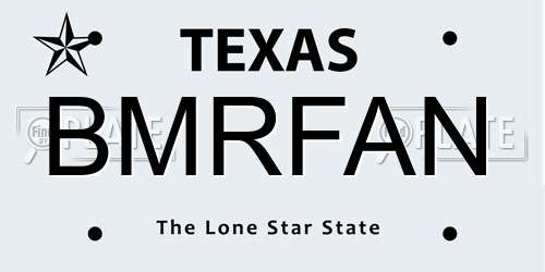 BMRFAN Texas License Plate