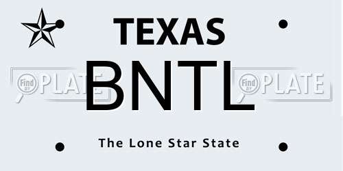 BNTL Texas License Plate