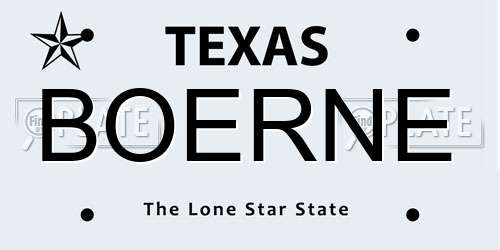 BOERNE Texas License Plate