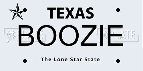 BOOZIE Texas License Plate