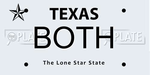 BOTH Texas License Plate