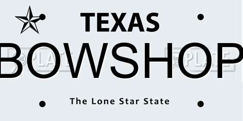 BOWSHOP Texas License Plate