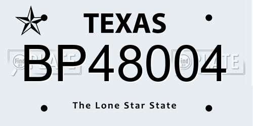 BP48004 Texas License Plate