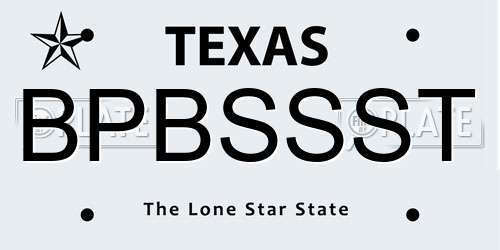 BPBSSST Texas License Plate