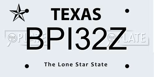 BPI32Z Texas License Plate