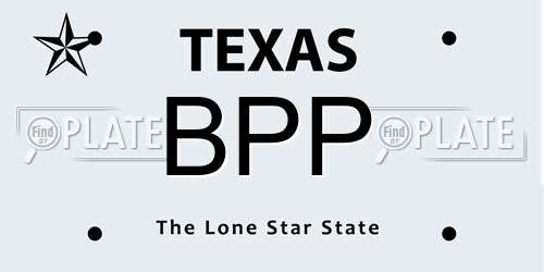 BPP Texas License Plate