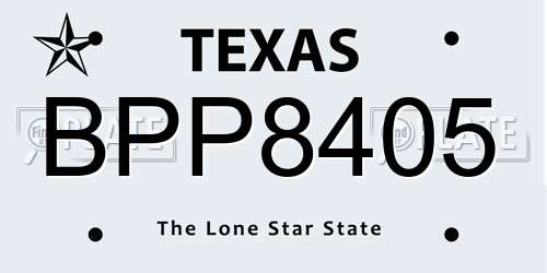 BPP8405 Texas License Plate