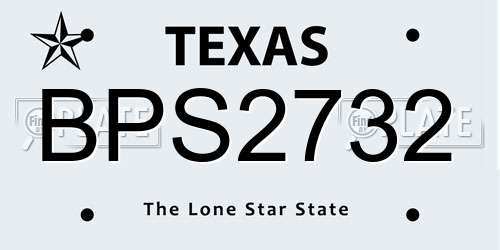 BPS2732 Texas License Plate