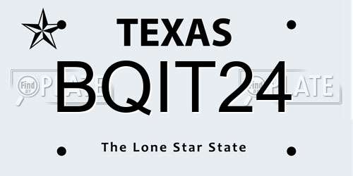 BQIT24 Texas License Plate