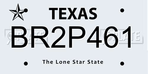 BR2P461 Texas License Plate