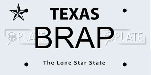 BRAP Texas License Plate