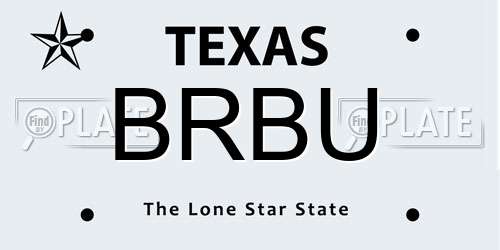 BRBU Texas License Plate