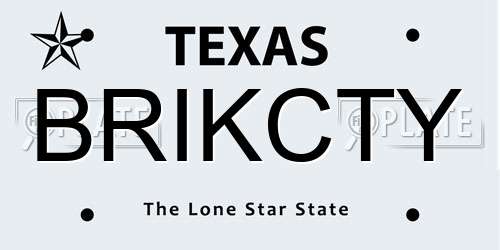 BRIKCTY Texas License Plate