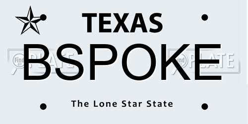 BSPOKE Texas License Plate