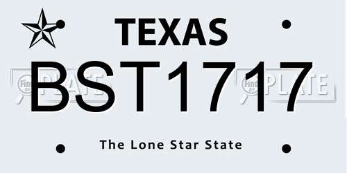 BST1717 Texas License Plate