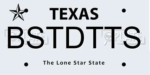 BSTDTTS Texas License Plate
