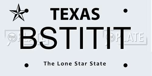 BSTITIT Texas License Plate