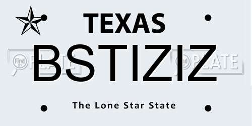 BSTIZIZ Texas License Plate