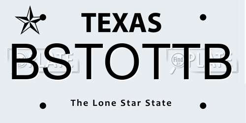 BSTOTTB Texas License Plate