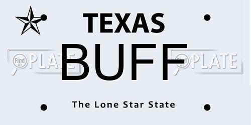 BUFF Texas License Plate