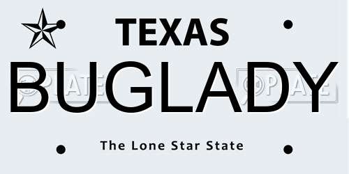 BUGLADY Texas License Plate