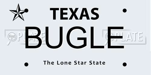 BUGLE Texas License Plate