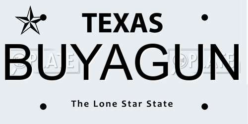 BUYAGUN Texas License Plate