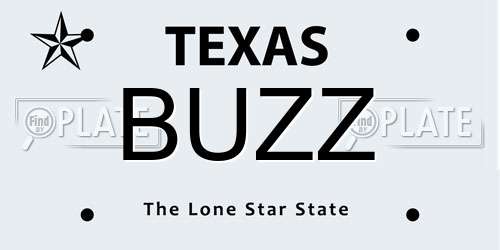BUZZ Texas License Plate