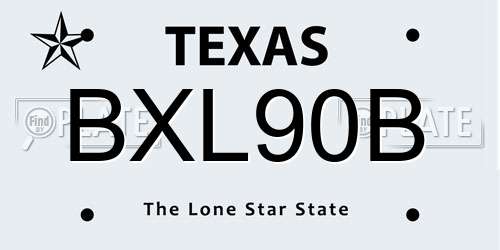 BXL90B Texas License Plate