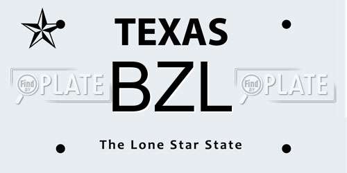BZL Texas License Plate