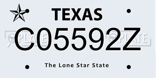 C05592Z Texas License Plate