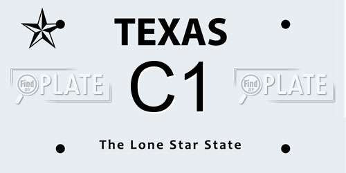 C1 Texas License Plate