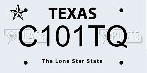 C101TQ Texas License Plate