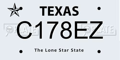 C178EZ Texas License Plate