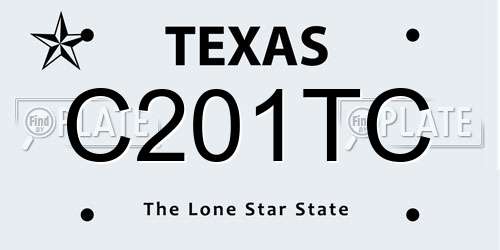 C201TC Texas License Plate